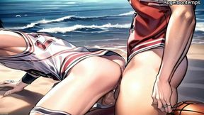 Gay basketball players destroyed on the beach cartoon cumshot