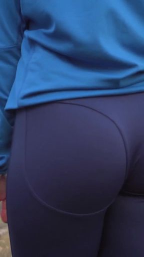 Thrilling moment from "Milf With Nice Ass Walking In Tight Pants View From Behind"