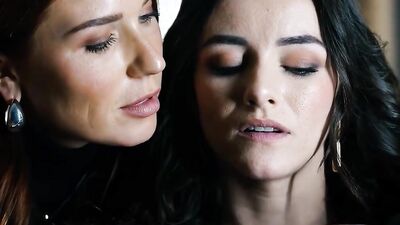 Big Tits dominates and humiliates her lesbian sub with her massive tits