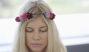 blonde hippy beauty enjoys her yoga instructors bbc