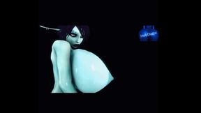 3D HQ Big Tits Soria Breast Expansion POV Huge Tits w/ Sound added