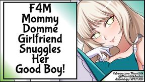 Naughty mommy domme snuggles her obedient boy