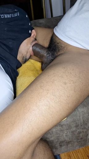 He Butts His Mouth with Pleasure