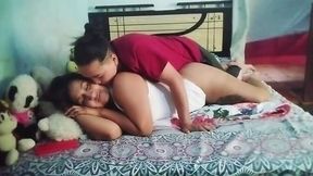Chubby Latina gets her ass licked and talks to partner while masturbating