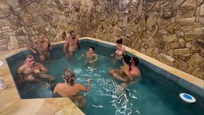 ORGY WITH FRIENDS IN THE MOTEL POOL