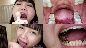 Iori - Showing inside cute girl's mouth, chewing gummy candys, sucking fingers, licking and sucking human doll, and chewing dried sardines mout-185 - 1080p