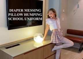 Student Uniform ABDL Diaper Wetting Pillow Humping Taboo Role Play in the Room with the Magical Mood Light