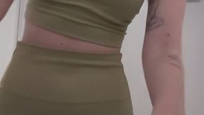 Sweaty Peeing Hairy Girl after Hot Yoga