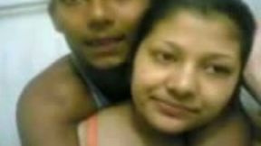 Indian webcam couple is spooning and kissing with passion for my friend