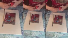 In Big Eyeglasses ASMR Acrylic Art Bloom in the Mist Part 1