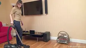Taffy Irons And Then Masturbates On The Wood Floor