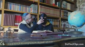 Hands fetish, cock tease: Giada Da Vinci teaches control teasing her student