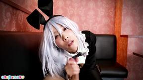 ”Nanako Nanahara is getting there, the dick is in her mouth”