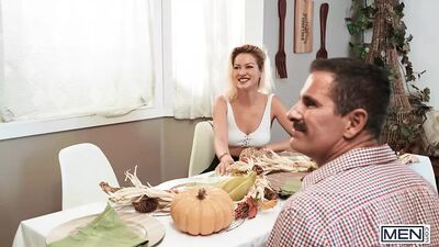 MEN - Drake Von Gets His Hard Cock Sucked By Both His Girlfriend Cherry Kiss And The Caterer They Hired Foxy Alex