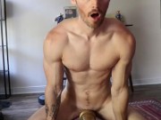 Dan Benson fucks his fleshlight and shows off his muscles