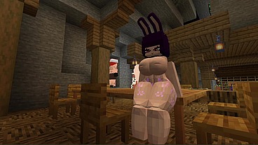 Minecraft Figura - Trying out some new models like this sexy Woman with bunny ears