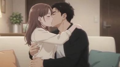 Long Distance Lovers Reunited For Hard Fucking With Cheating Girlfriend And Big Ass Hentai Creampie Cumshot