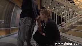 Blonde Blowjob Adventure Outside a Colorado Hotel Room