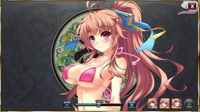 GIF 真恋姫夢想 天下統一伝 馬鉄(水着)