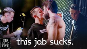 Fuck-A-Thon Pub Janitor Finds Surprise When Cleaning Gloryhole - Des Irez, Mason Lear - DisruptiveFilms