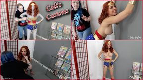 Comic Book Store Mannequin Transforms into a Real Life Wonder Woman Doll with Cali Logan and Vonka (hd)