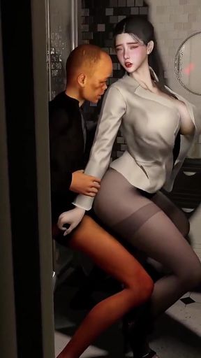 Cheating Wife Fuck the Old Man Big Cock Client (p1) - 3D Animation Hentai