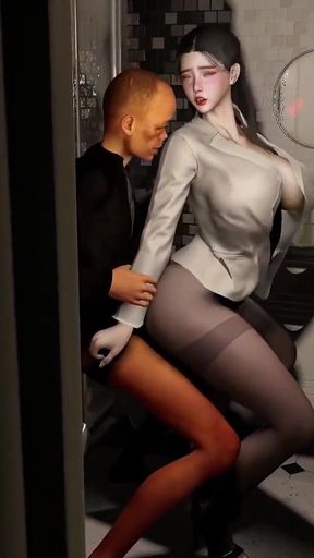 Cheating Wife Fuck the Old Man Big Cock Client (p1) - 3D Animation Hentai