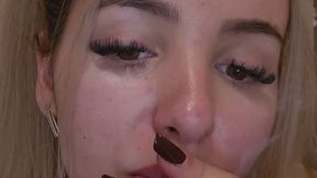 Closeup Chain smoking malboro