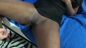 Gorgeous ebony milf gets licked and pussy pounded