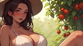 Waifu Garden Lady POV Full Vid - Panties Aside Penetration & Bench Close-up Fucking