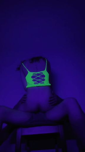 Slim trans babe strips down for a solo show