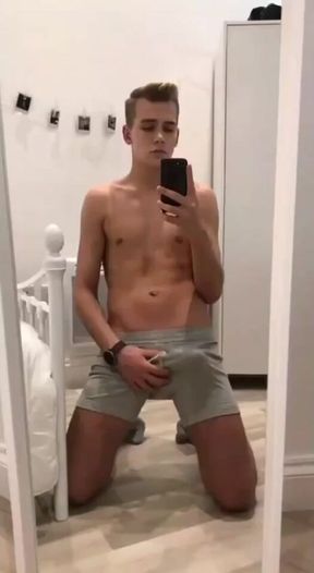 Incredibly hunk Daniel shows off his big dick