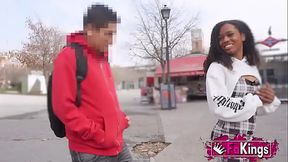 NERD HUNT! Teen cutie Zoe Bombon looks for guys to bang at Madrid'_s College