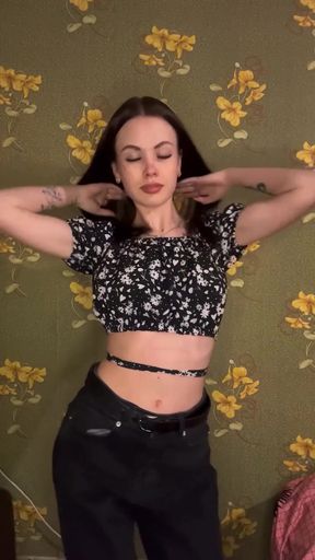 Female dancer in crop top