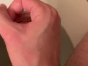 Uncut Latin piss/jackoff on toilet