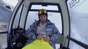 4K Public cumshot on mouth in ski lift 1, 2