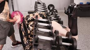 ”Transgender gym rat Lena Moon screwed in tight butt & enjoyed strangers meat”