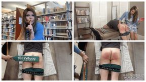 Licks at the library! Librarian Miss Katherine shows you the consequences of broken rules - 720p