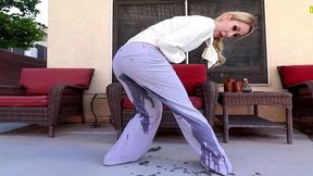 ineed2pee sydney paige pissing dress pants after work