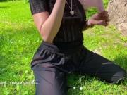 Flashing and Jerk off instructions from your lover AMY DOUXXX