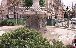 Stunning slut alice axx with hairy pussy and big natural tits comes to paris for a deep sodomy