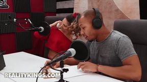 Curvy white girl (Athena Faris) sneaks a taste of (Ricky Johnson's) big black dick - Reality Kings