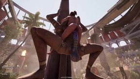 Animated Lara gets pounded by ancient statue in a Hentai game