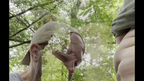 Fun Time Outside Pissing, Cock Sucking &amp; Cum!