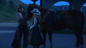 Brooke Ballentyne gets fucked outdoors by a rugged cowboy