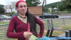 PublicSex Lulu is covered in tattoo and gets pussy full of cum