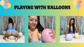 INFLATION AND POPPING COLORED BALLOONS