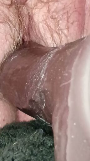 Practicing stretching my pussy out and getting more depth with a black, vibrating dildo so i can take my first BBC.