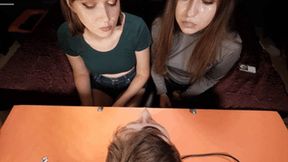 A193 The girls laugh and spit in his face ( 4k )
