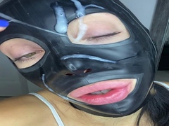 two women fetish latex asslicking and anal mff